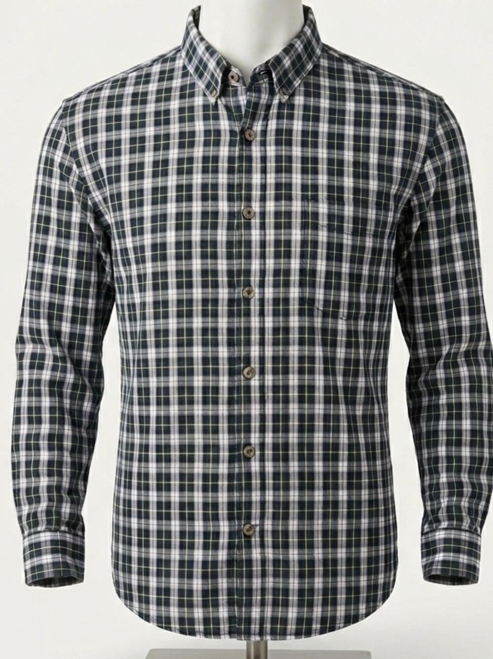 Flint and Tinder Mens XXL 2XL Green Gray Plaid Shirt 100% Cotton USA Huckberry